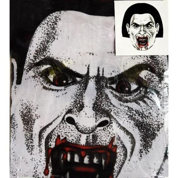 Yüze Yapışan Kafaya Tam Geçmeli Streç Kanlı Vampir Maske Bez Maske Model 2-2 - Image 1