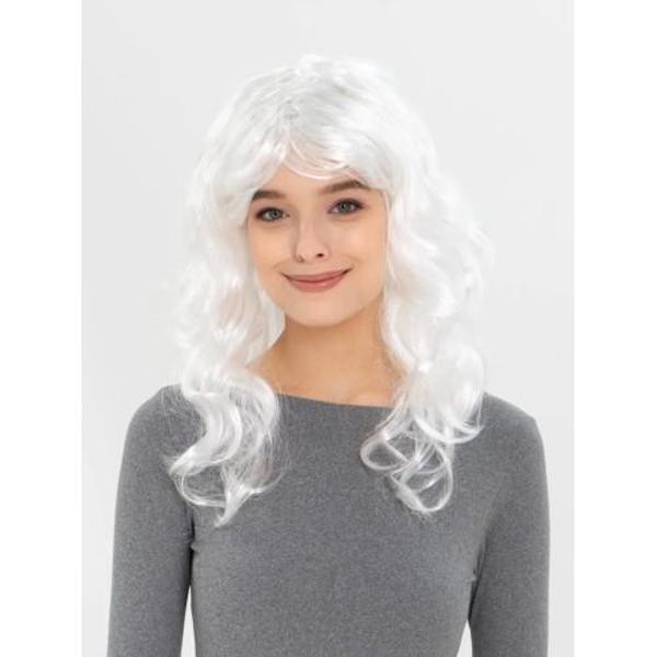 Beyaz Renk Kahküllü Dalgalı Uzun Parti Peruğu - Image 1