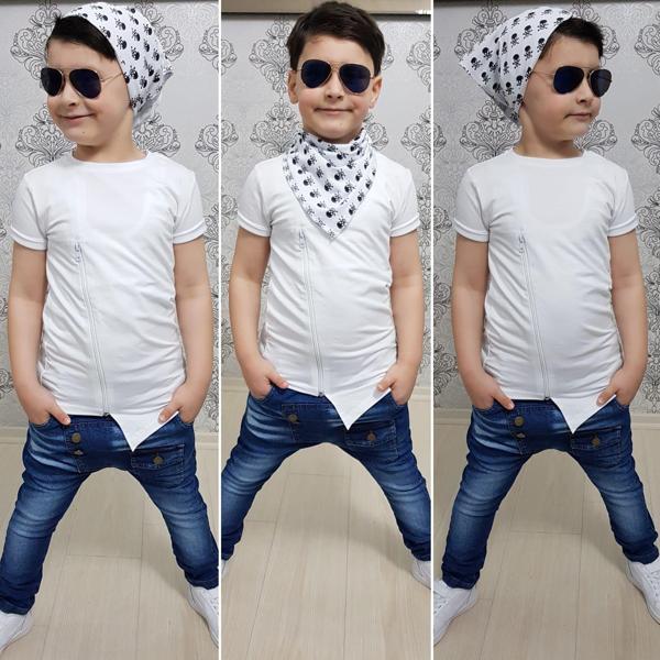 MODAVALS FERMUAR DETAYLI 3 PARÇA ERKEK ÇOCUK KOT TAKIM - Image 1