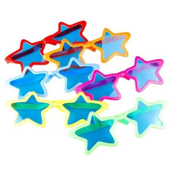 Büyük Yıldız Parti Gözlüğü Karışık Renk 12 ADET - Image 1