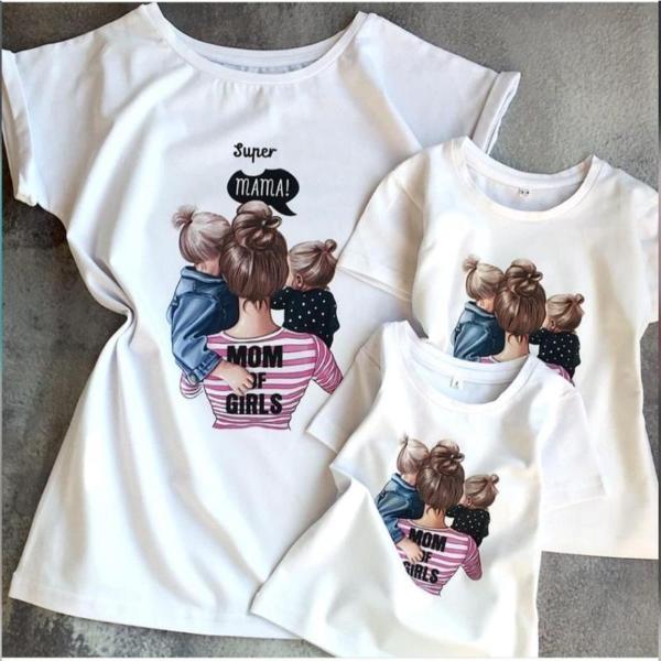 MODAVALS ANNELER GÜNÜ TASARIMI DİJİTAL BASKILI ANNE ÇOCUK TSHIRTLERİ - Image 1