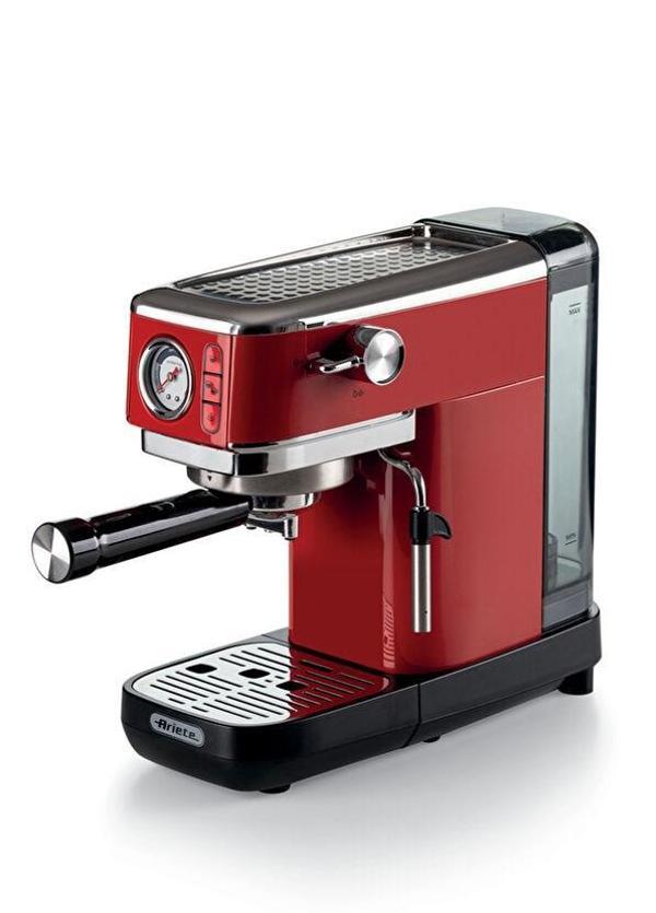 Ariete Moderna Kırmızı Espresso Slim Kahve Makinesi - Image 1