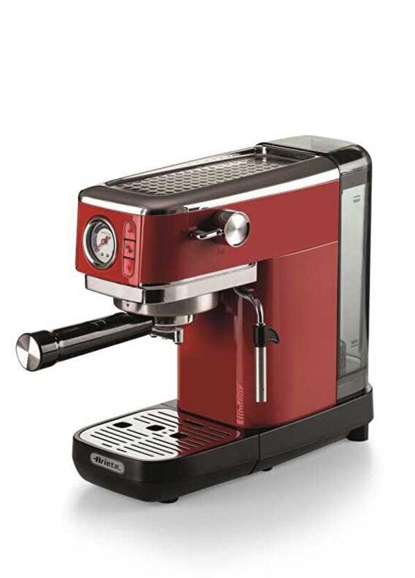 Ariete Moderna Espresso Slim 1300 W Kırmızı Kahve Makinesi - Image 1