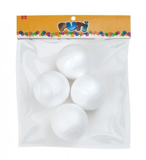 Puti Köpük Top 7Cm 4Lü - 2 paket - Image 1