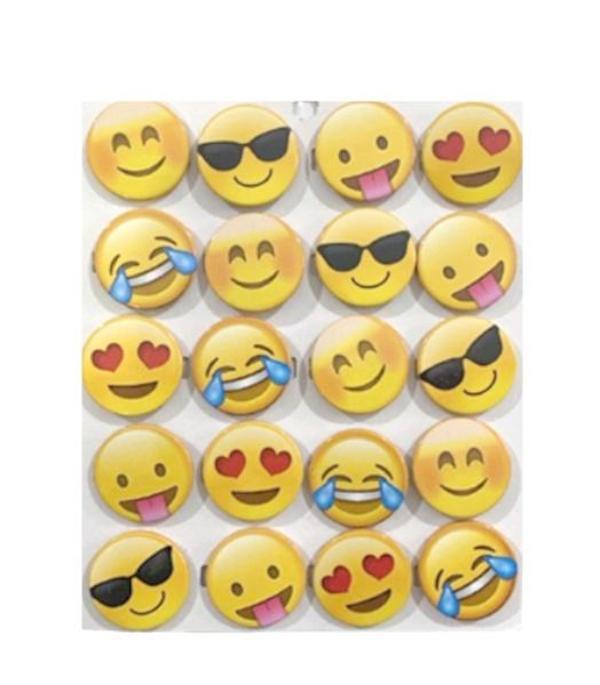 Emojili Rozet Karışık Çanta Rozeti - 3 adet - Image 1