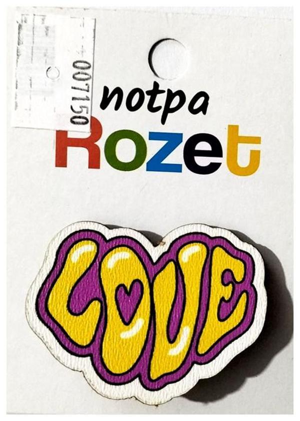 Notpa Rozet Ahşap Love 3 adet - Image 1