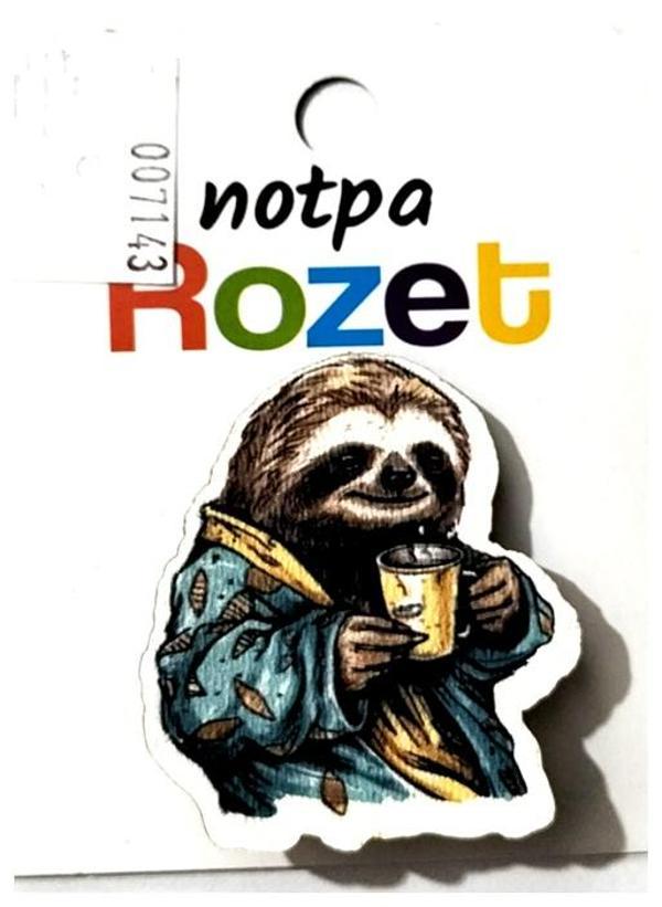 Notpa Rozet Ahşap Tembel Hayvan 3 adet - Image 1