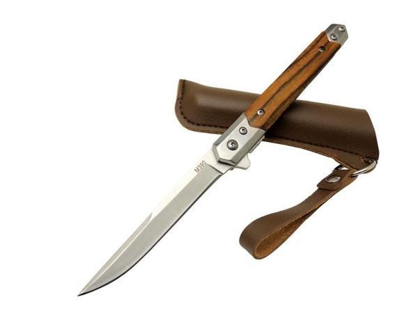ZBR M390 1-37 Kahverengi Kamp Çakısı 21cm - Manuel, Ahşap Sap, Kılıflı - Image 1