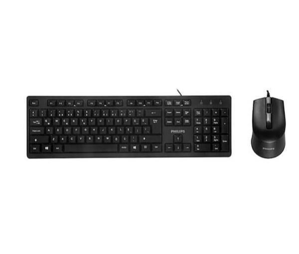 Philips SPT6234B USB 1.2 Metre Kablolu Ofis Tipi Siyah Numpadli Türkçe Q Klavye Mouse Seti - Image 1