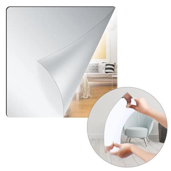 Sunup SN-24978 40x40cm Kendinden Yapışkanlı Esnek PVC Duvar Aynası Panel Sticker Çıkartma - Image 1