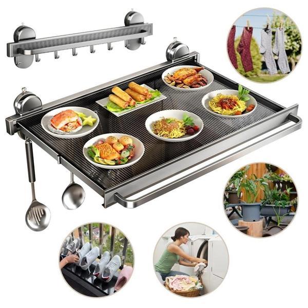 Sunup SN-26732 Duvara Monte Vantuzlu Katlanır Masa Çamaşır Rafı - Image 1