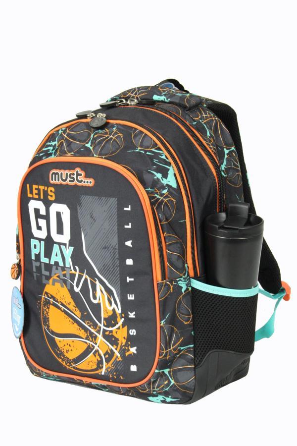 MUST 584972 Basketbol Çift Cepli İlkokul Sırt Çantası-Siyah - Image 1