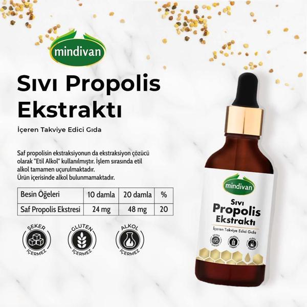 Mindivan Sıvı Propolis Ekstraktı Damla 50 ML - Image 1
