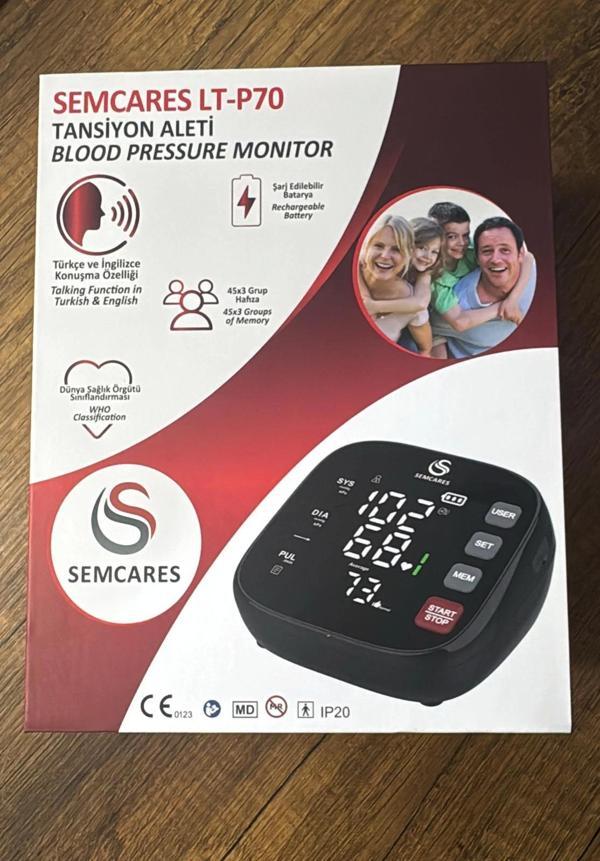 Semcares LT-P70 Koldan Konuşan Şarjlı Tansiyon Aleti - Image 1