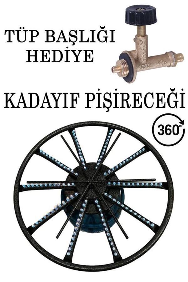 38 Cm Döner Başlıklı Kadayıf Künefe Balık Pişime Ocağı Geniş Çember Tüp - Image 1