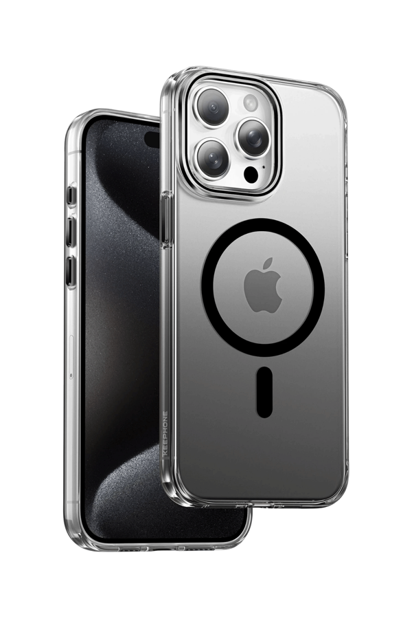 Fuchsia iPhone 15 Pro Max Uyumlu Aurora Manyetik Şarj Destekli Kılıf - Image 1