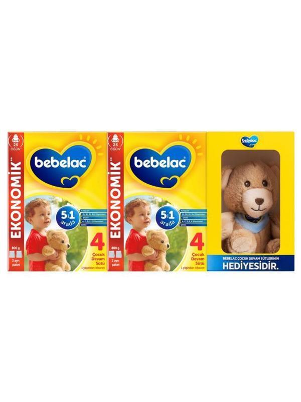 Bebelac 4 Çocuk Devam Sütü 800 Gr x 2 Adet Ayıcık Hediyeli - StandartStandart - Image 1