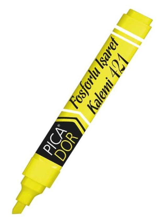 Picador Fosforlu Kalem Doldurulabilir Sarı - 3 adet - Image 1