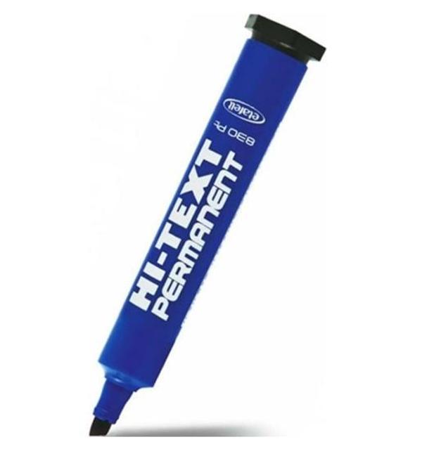 Hi-Text Permanent Kalem Kesik Uç Mavi - 3 adet - Image 1