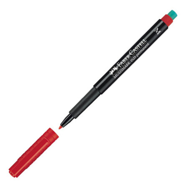 Faber Castell 1525 Permanent Kalem - Asetat Kalemi M Kırmızı - 3 adet - Image 1