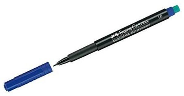 Faber Castell 1523 Permanent Kalem - Asetat Kalemi S Mavi - 3 adet - Image 1