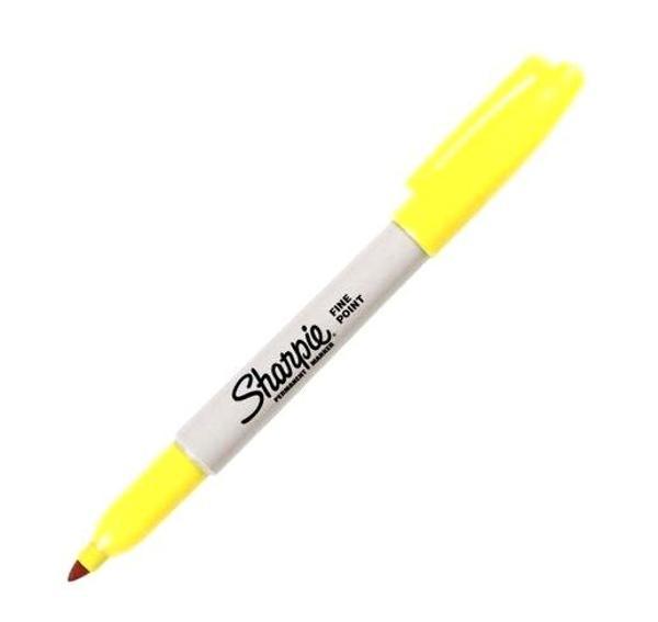 Sharpie Fine Permanent Markör Kalem Koyu Sarı  - 2 adet - Image 1
