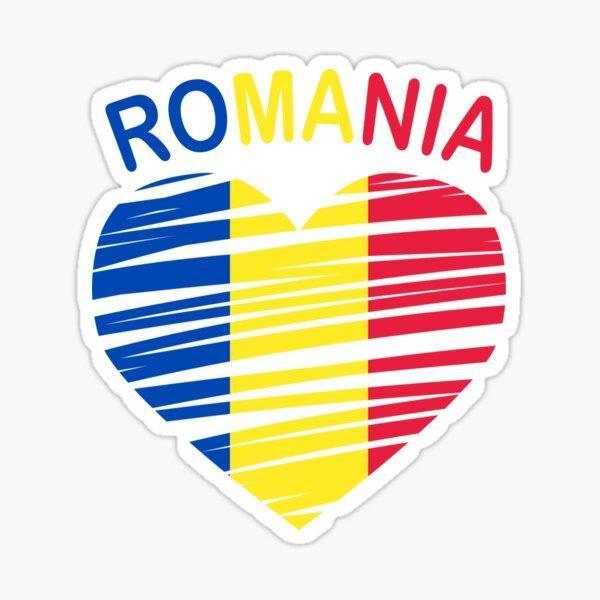 Romanya Rumen Çıkartması Araba Kalp Sticker Etiket 19CM - Image 1