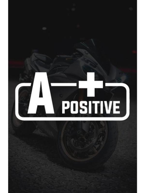 A+ Pozitif Kan Grubu Sticker Beyaz Renk 14Cm - Image 1