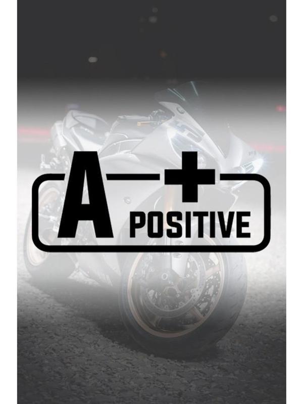 A+ Pozitif Kan Grubu Sticker Sİyah Renk 14Cm - Image 1