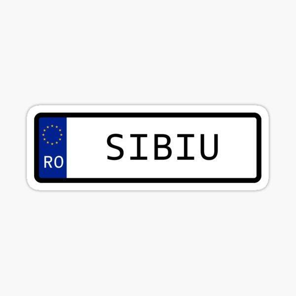 Sibiu Romania Number Plate Sticker 18CM Araba Etiket - Image 1