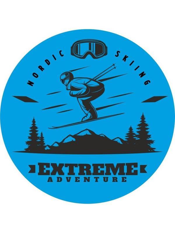 Ski Kayak Sticker Araba Leptop Sticker 18CM - Image 1