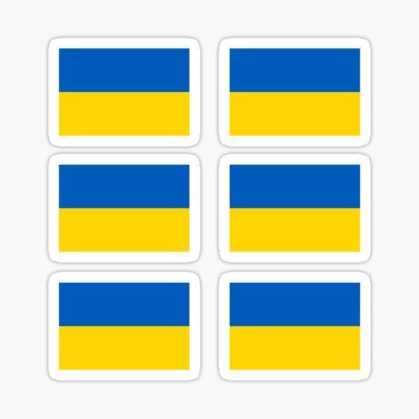 Ukrayna Ukraine 6 Adet 5 Cm Minik bayrak Sticker Yapıştırma - Image 1