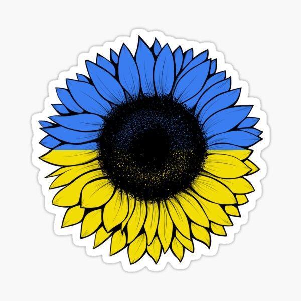 Ukrayna Ukraine Ayçiçeği yapıştırması sticker araba etiket 18cm - Image 1