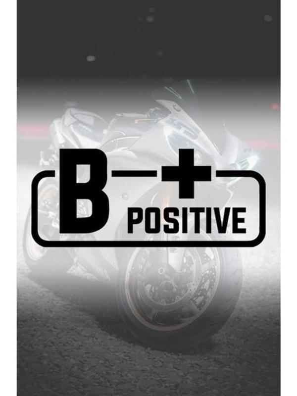 B+ Pozitif Kan Grubu Sticker Sİyah Renk 14CM - Image 1