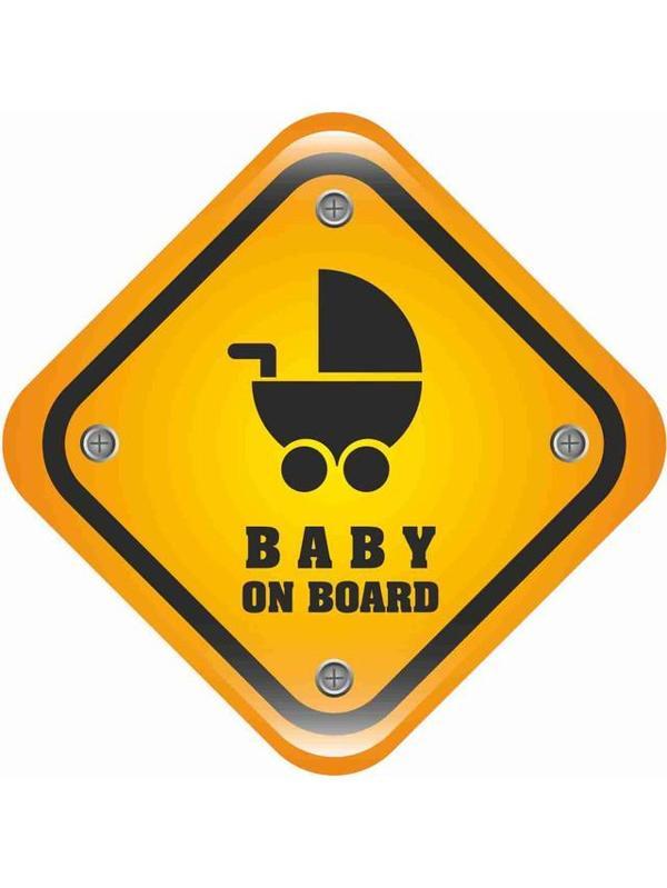 Baby On Board Sticker Arabada Bebek var oto Sticker 19cm - Image 1