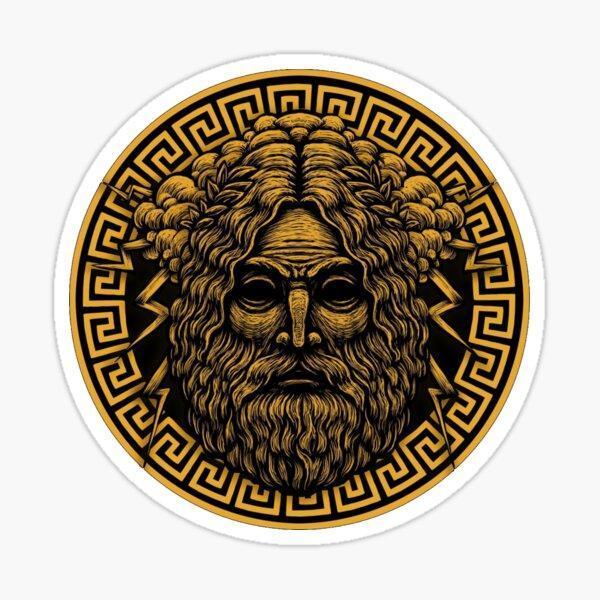 Zeus Gold Sticker Yapıştırma Etiket 19CM - Image 1