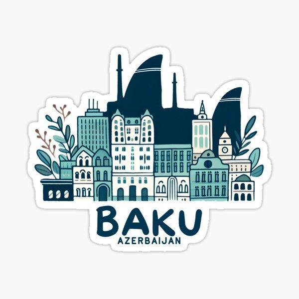 Baku Azerbaijan Sticker Araba Oto Sticker Etiket 19CM - Image 1