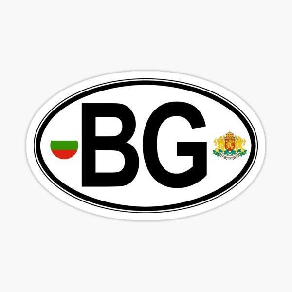 Bulgaristan Oval Ülke Kodu Çıkartması Araba Sticker Etiket 13CM - Image 1
