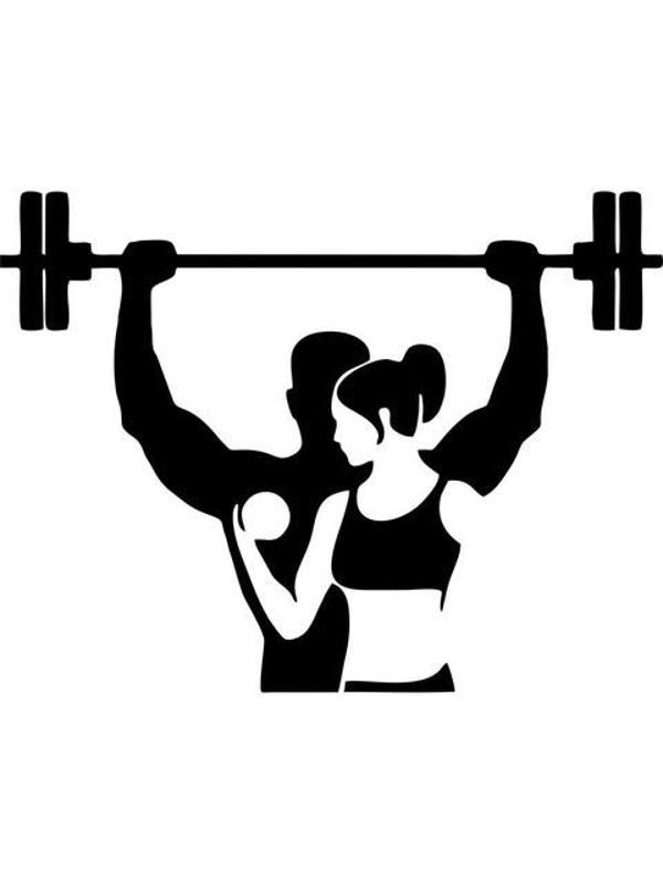 Gym Halter Spor Sticker 19 Cm Siyah Renk - Image 1