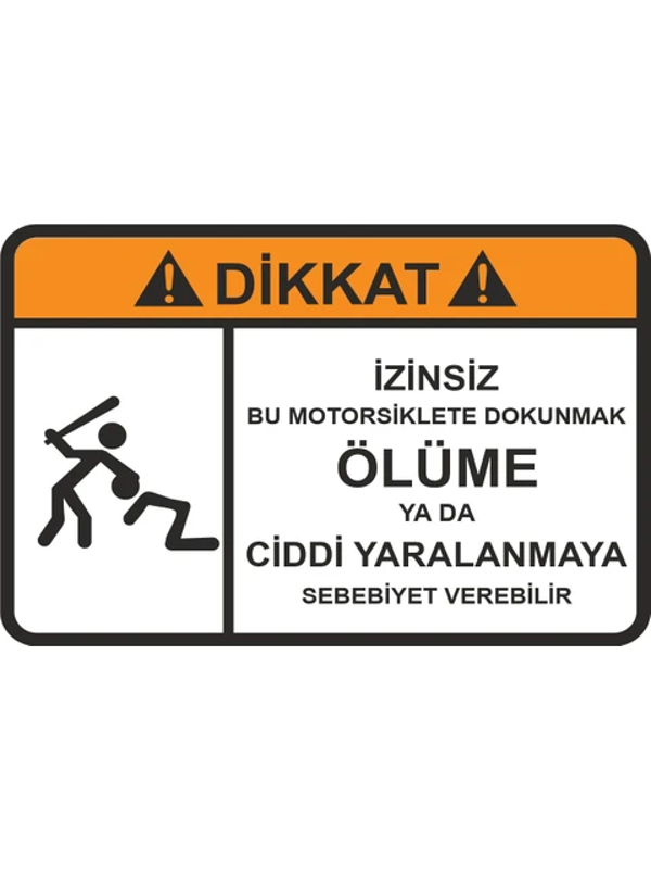 Motoruma Dokunma Sticker 14CM 2 Adet - Image 1