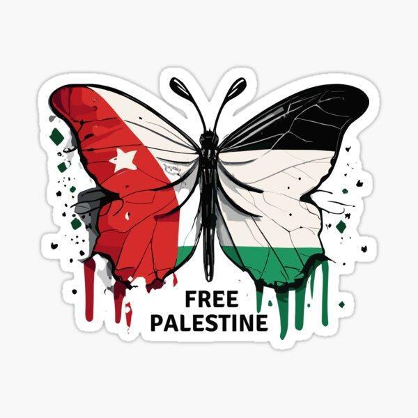 Özgür Filistin  Filistin bayrağı kelebeği Araba Oto Sticker Etiket - Image 1