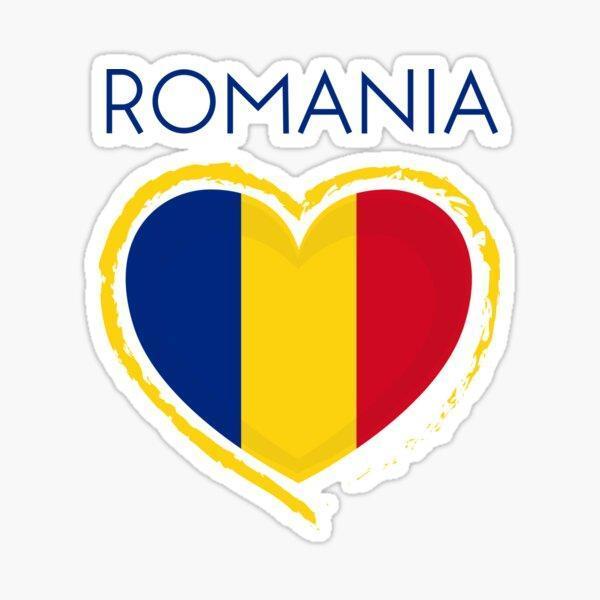 Romanya Bayrağı - Romanya Aşk Sticker Etiket 19CM - Image 1