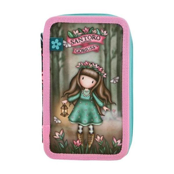 Santoro Gorjuss Woodland Wildflower 3 Katlı İçi Dolu Kalem Çantası 607GJ36 - Image 1