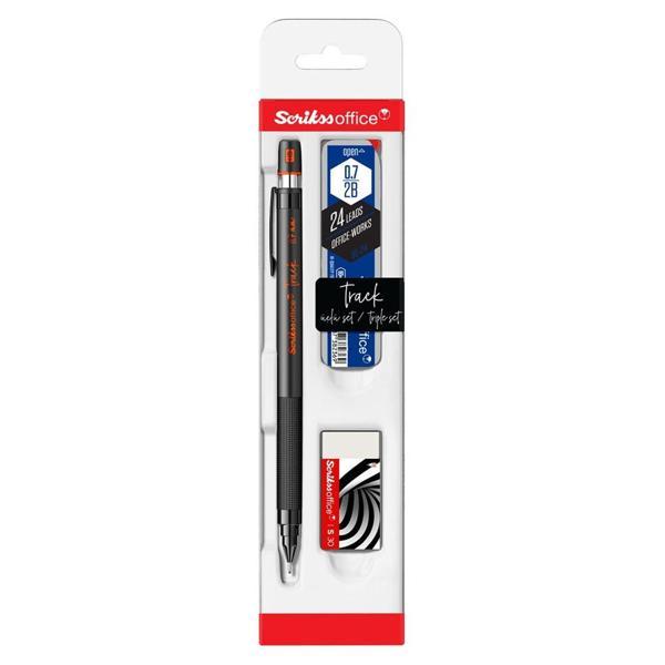 Scrikss Track 3'lü Set Mekanik Kurşun Kalem 0.7 mm Turuncu - Image 1