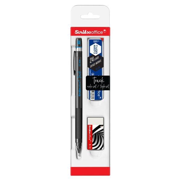 Scrikss Track 3'lü Set Mekanik Kurşun Kalem 0.7 mm Mavi - Image 1