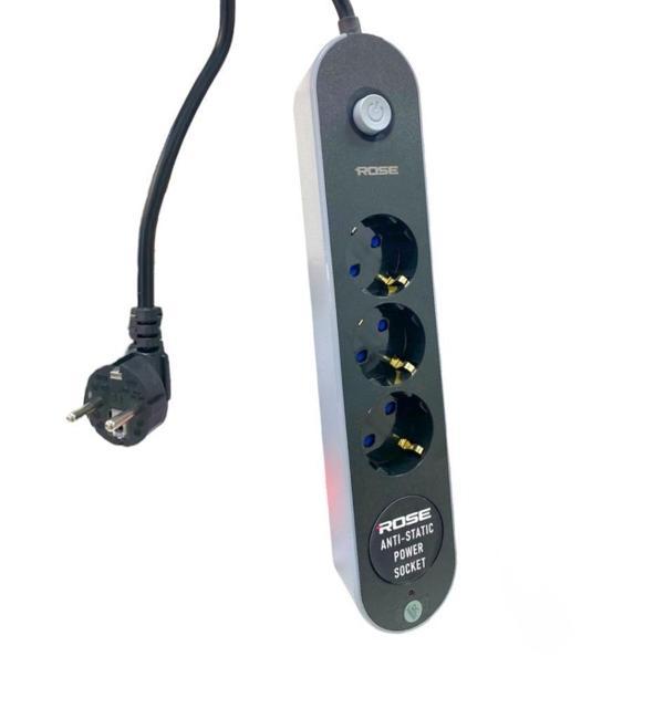 Rose GR-300 3'lü 5Metre Kablolu Akım Korumalı Grup Priz - Image 1