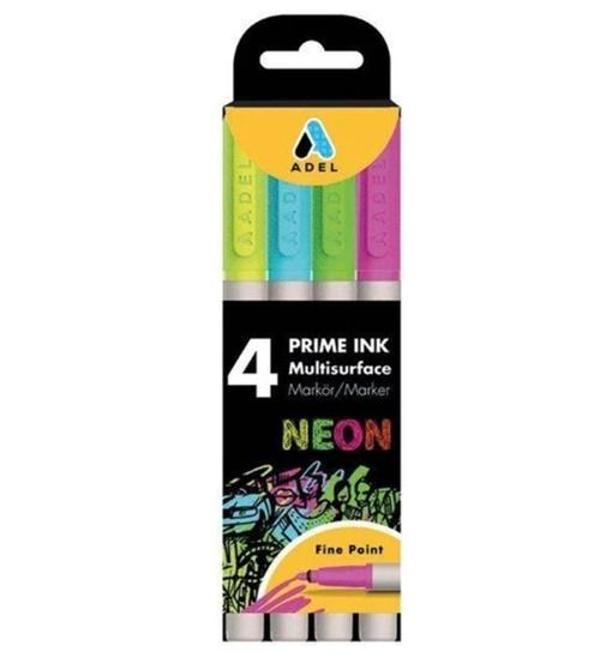 Adel Prime İnk Multisurface Markör Kalem Seti Neon 4Lü - Image 1