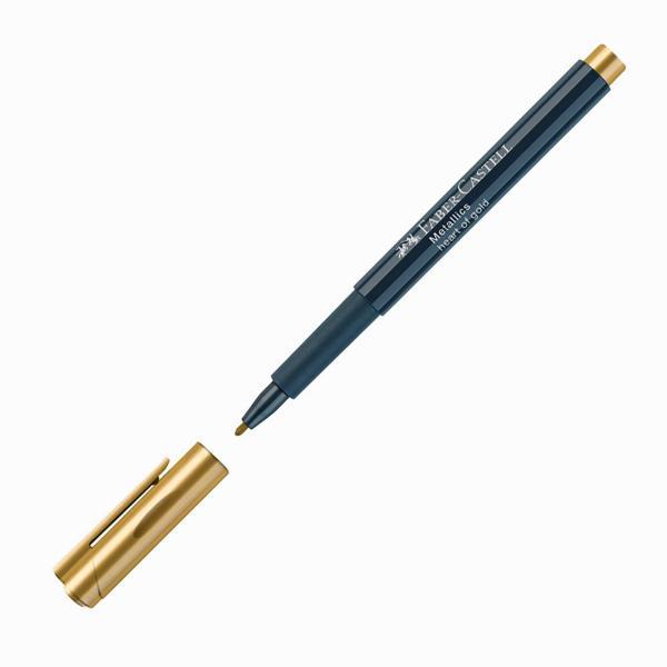 Faber Castell Jumbo Metalik Markör Kalem Altın - 2 adet - Image 1