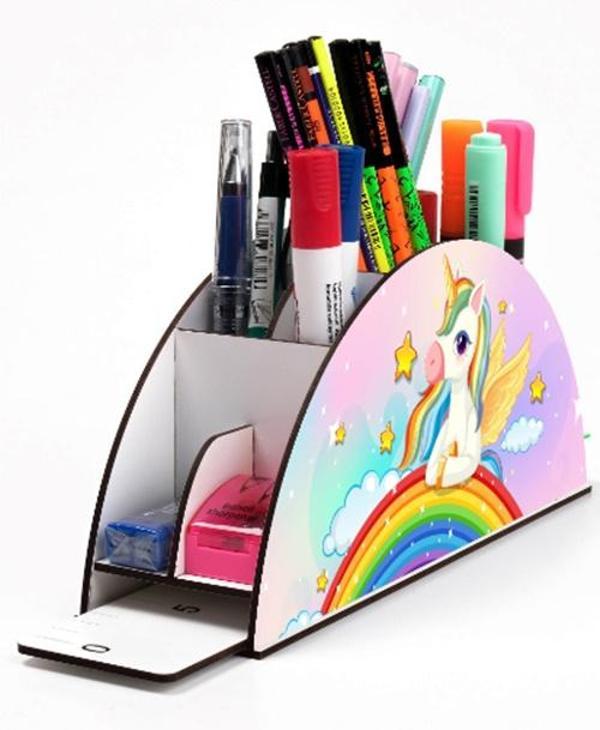 Notpa Ahşap Kalemlik Yarım Ay Unicorn K054 - Image 1