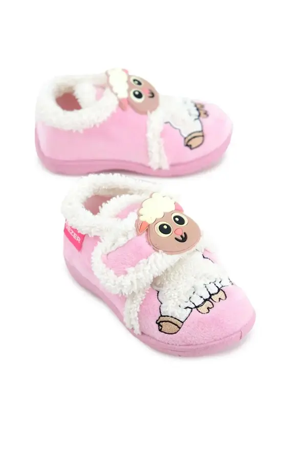 GezerKuzu Figürlü Kışlık Yumuşacık Ev Pandufu Pembe - Image 1